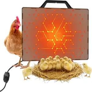 스마트 치킨 히터 브로더 온도 조절이 가능한 140W 복사열 패널 겨울철용 쿱 조용하고 빛이 없는 디자인