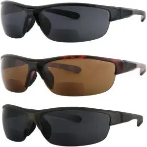 하이윤 3쌍 남녀용 이중 초점 독서 선글라스 야외 리더 안경 감싸기