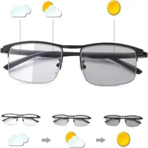 YIMI 포토크로믹 선글라스 블루 라이트 차단 안경 남녀 주간 게임 TV 폰 컴퓨터 자외선 초경량 반테두리