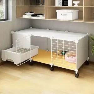 철제 케이지 조립식 실내 애견 사육장 반려묘 야외 가정용 견사 철장 칸막이 울타리 보호장