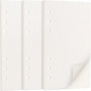 A6 루즈 리필 용지 171x94mm 135매 도트 그리드 플래너 6링 바인더 호환 노트북 학교 사무실 대학 노트