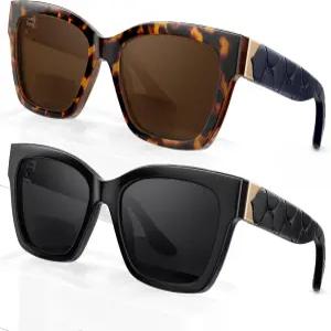 여성용 비포컬 리딩 선글라스 좁은/작은 얼굴 트렌디한 아웃도어 스퀘어 두꺼운 프레임 선 리더 리더가