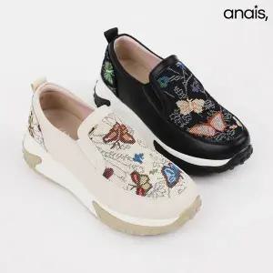 [아나이스] 소가죽 플라워 자수 슬립온 4.5cm_26S163