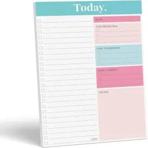 Sweetzer Orange 데일리 플래너 2026 날짜가 지정되지 않은 플래너가 목록 메모장을 작성합니다. 7x10 일일