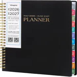 빈스파이어 2026 플래너 - 교사 및 학생을 위한 연간 월간 주간 2026-2027 노트 페이지가 있는 스파이럴