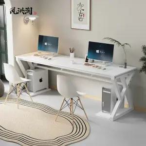 2인용 컴퓨터 책상 서재 00x60x76cm 게이밍 PC방 올화이트 커플 사무용