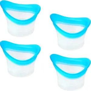 와이 라이팅 레벨 4Pc 워시 컵 목욕 키트 실리콘 클리닝 린스 휴대용 케어 도구 클리너로 지친 눈을 빠르게