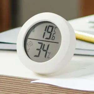 디지털 라운드 미니 온습도계 정밀 스마트 디스플레이 실내 탁상용 측정기