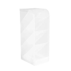 플라스틱 펜 홀더 투명한 프로스트 데스크탑 오거나이저 대용량 사선 삽입 메이크업 브러시 보관통