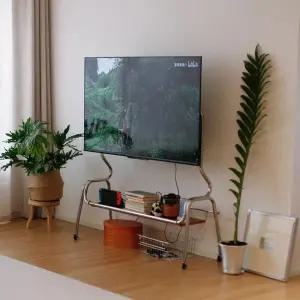 85인치 이동식tv거치대 스텐 블랙 일반형 90x35x20 무빙스탠드 티비다이