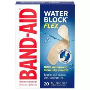 밴드에이드 BandAid 워터블록 원사이즈 반창고 방수 플렉스 20매입