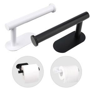 화장지 홀더 2팩 블랙앤화이트 자가 접착식 SUS 304 스테인리스 스틸 벽걸이 욕실용