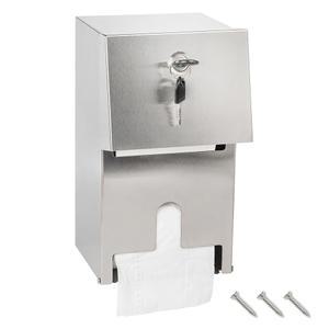 상업용 화장지 휴지 디스펜서 듀얼 홀더 헤비 잠금식 듀티 자동 터치리스 스테인리스 스틸