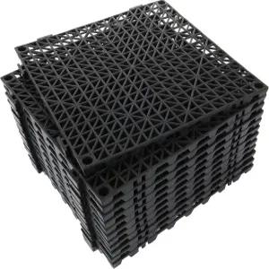 12팩 12인치 연동 고무 욕실 바닥 타일 미끄럼 방지 풀 매트 스플라이싱 샤워 배수 데크 파티오 발코니