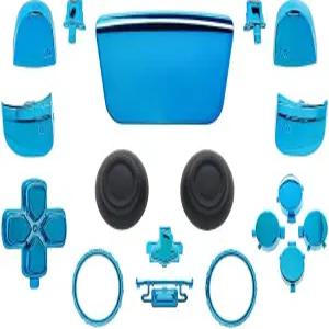 요오피 크롬 색상 교체 D패드 R1 L1 R2 L2 트리거 터치 패드 공유 옵션 얼굴 버튼 엄지 스틱 전체 클립 쉘