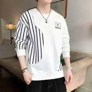 록쉬블몰 남자 가을 배색 겉옷 솔리드 셔츠 패션 봄가을 슬림핏 맨투맨 HO3