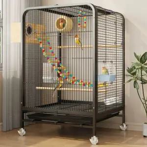 앵무새장 대형 새장 이동장 놀이터 집 방수 미끄럼방지 소음방지 철제 스탠드 대형새장
