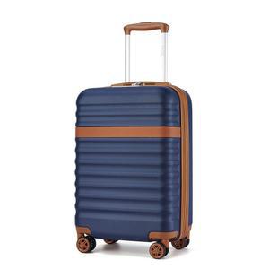 코노 항공 22x14x9인치 수하물 반입 승인 TSA 잠금장치 20인치 확장형 경량 하드쉘 여행 가방(네이비 1-3일 여행에 적합)