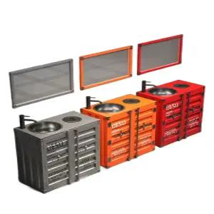 철제 세면대 레트로 화장실 업소용 인테리어 카페