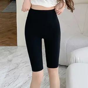 5부 레깅스 바이커쇼츠 하이웨스트 심리스밴딩 운동복 gkx8+1Djt