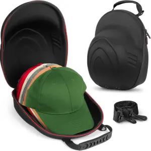 야구 모자용 Bjabtan 하드 모자 케이스 휴대용 손잡이 및 어깨 스트랩이 있는 정리함 여행용 캐리어 홀더