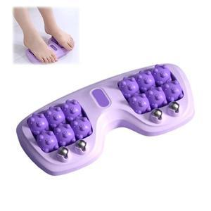 휴대용 이중 발 마사지 롤러 발바닥 근막염 스트레스 순환 개선을 위한 지압 요법 가정 사무실용 반사요법 도구(보라색)