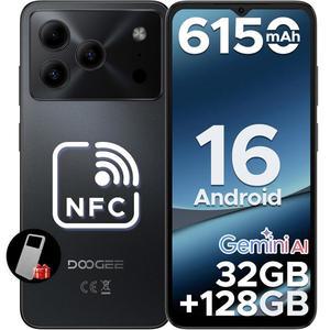 DOUGEE 노트 56 프로 안드로이드 16 잠금 해제 폰, 게미미 AI, 32GB+128GB/2TB 휴대폰, 6150mAh 배터리, 6.56인치 HD+90Hz IPS, 듀얼 SIM 옥타 코어 스마트폰, 카메라 / 8.45mm 울트라 슬림 /NFC /OTG /페이스 ID