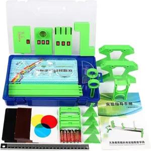 광학 벤치 물리학 실험 세트 실험실 교육용 핀홀 이미징 오목 및 볼록 렌즈 상자