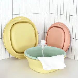 Lifexbox 고급 접이식 세수대야 소형 목욕 큰 좌욕 청소 바구니 고무 세탁실 세수 대야