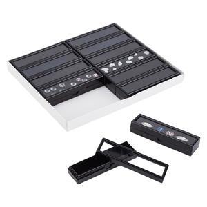 PH PandaHall 12pcs 다이아몬드 디스플레이 박스 직사각 보석 보관 케이스 작은 용기 홀더 루즈 스톤 크리스탈 라인스톤 수집품을 위한 뚜껑과 벨벳이 있는 블랙 상자