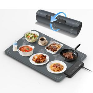 젤트리 푸드 워머 매트 플러그 앤 플레이 대형 24인치 X16인치 급속 풀 표면 가열 6레벨 온도 6시간 타이머 잠금장치 가족 모임용 휴대용 보온 파티 야외 캠핑