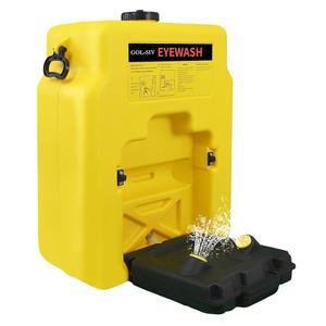 GOL-SIV 14갤런 OSHA 승인 안약 스테이션 - 휴대용 응급 안약 스테이션 벽걸이, 응급처치 안약 스테이션 유닛, 15분간 지속(53L)