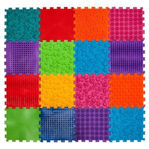 재미있는 단계 | 놀이 매트 - 평발 예방을 위한 정형외과 감각 바닥 게임 순환 개선을 지압 테라피 16가지 요소 세트