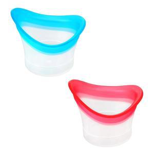 2pcs 워시 컵 워시 목욕 키트 실리콘 클렌징 컵 린스 휴대용 케어 도구 클리너로 빠르게 효과적인 진정 피로 눈을 위한 레시 깨끗한 먼지 메이크업 자극제