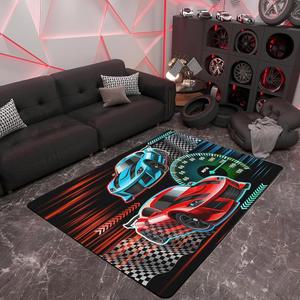 경주용 자동차 테마 러그 5x6'6