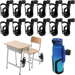 CODOHI 12 PCS 교실 책상 컵 홀더 미끄럼 방지 360° 회전식 학교로 돌아가는 학생용 의자용 선물 사무실