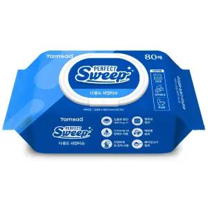 탐사 베이킹소다 함유된 한번에 잘 닦이는 다용도 세정티슈 80매 엠보싱 150 x 200 8개