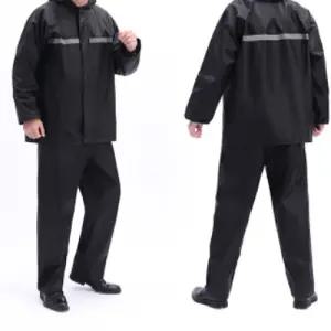 맑은하루 오토바이 우의 상하세트 블랙(반사테이프탑제)우비 비옷 남자 여자 남성 여성 남녀공용 레인코트
