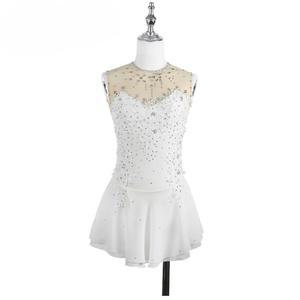 피겨스케이트 드레스 스커트 스판덱스 여성 피겨복