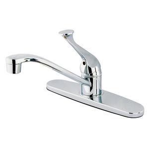 킹스턴 브라스 KB571 채텀 싱글 핸들 주방 수도꼭지 분무기 없음 광택 크롬 10 x 7.13 2.38