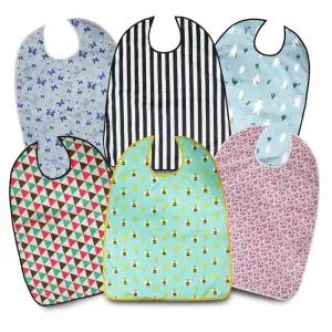 더해피 병원 노인 간병 요양 방수 성인리본형 턱받이 WwE8+9otf