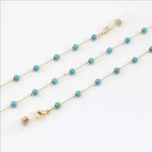 천연 터키석 비즈 마스크걸이 마스크스트랩 안경줄 ISv3+1LPI