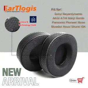 EarTlogis 테크놀로지 천 쿠션 커버 90mm 100mm 105mm 110mm 70mm 가죽 이어 패드 Bluedio ISK Beyerdynami
