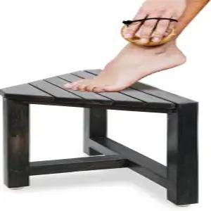 엔케지 샤워 풋 레스트 12인치 - 내부 샤워를 위한 시트 벤치 면도 다리를 스툴 작은 공간에 적합한 코너