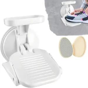 드릴링 흡입 컵이 없는 접이식 샤워 발 받침대 수동 각질 제거 도구 제모 여행 중 휴대가 간편하고 신체