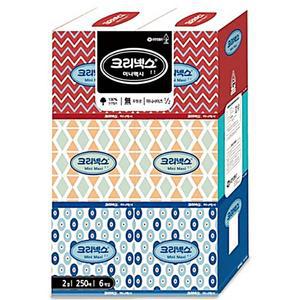 [2개구성] 유한킴벌리 휴지 각 화장지 롤 미니맥시 티슈 깨끗한나라 크리넥스 미용250매x6개 LWAB1CC9