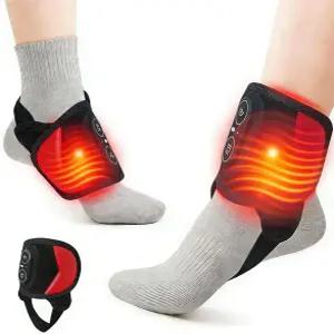 발목 온열 패드를 위한 무선 레드 라이트 테라피 660nm 및 850nm 근적외선 랩 진동 열 손목 발 아치