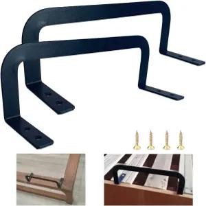 Benboo 3.5인치 블랙 2pcs 매트리스 슬라이드 스토퍼 리테이너 바 미끄럼 방지 패드 금속 홀더 대신 제자리