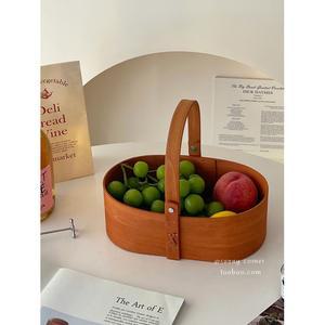 A타입 자작나무 우드 바스켓 보관함 핸드메이드 나무 바구니 정리 정리용 박스