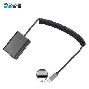소니 ZV-E10 알파 A6500 A7II Probty USB-C to NP-FW50 NP FW50 더미 배터리